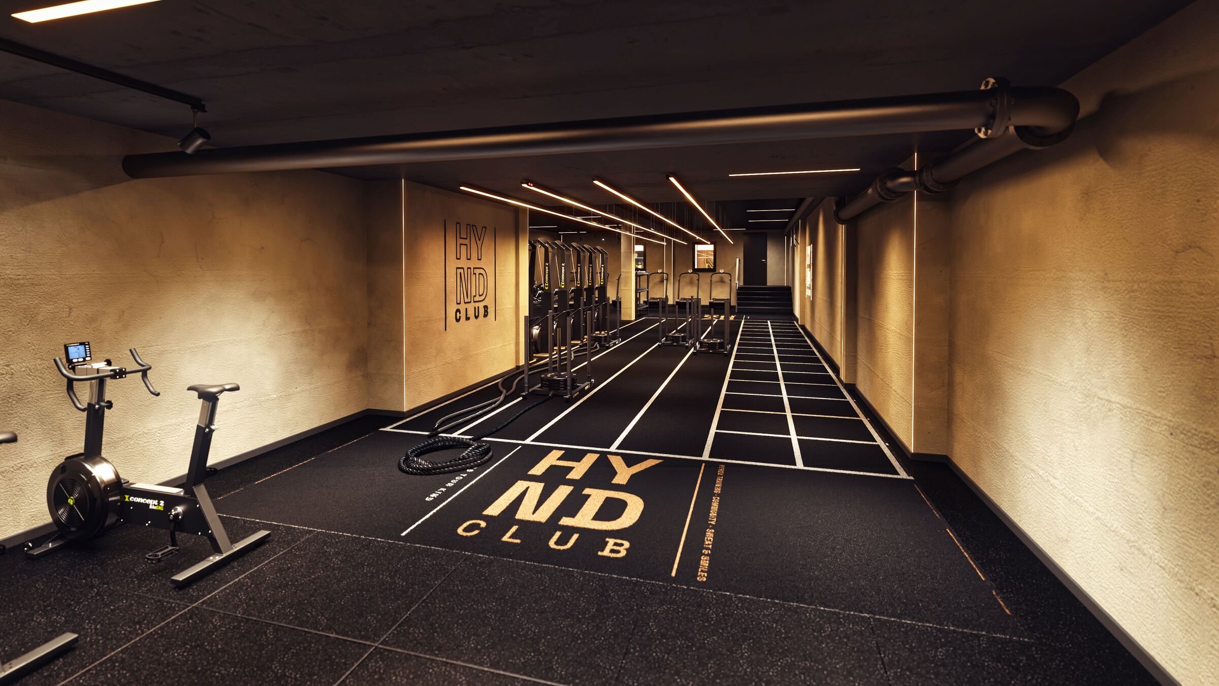 Blick entlang der HYND-Trainingsbahn